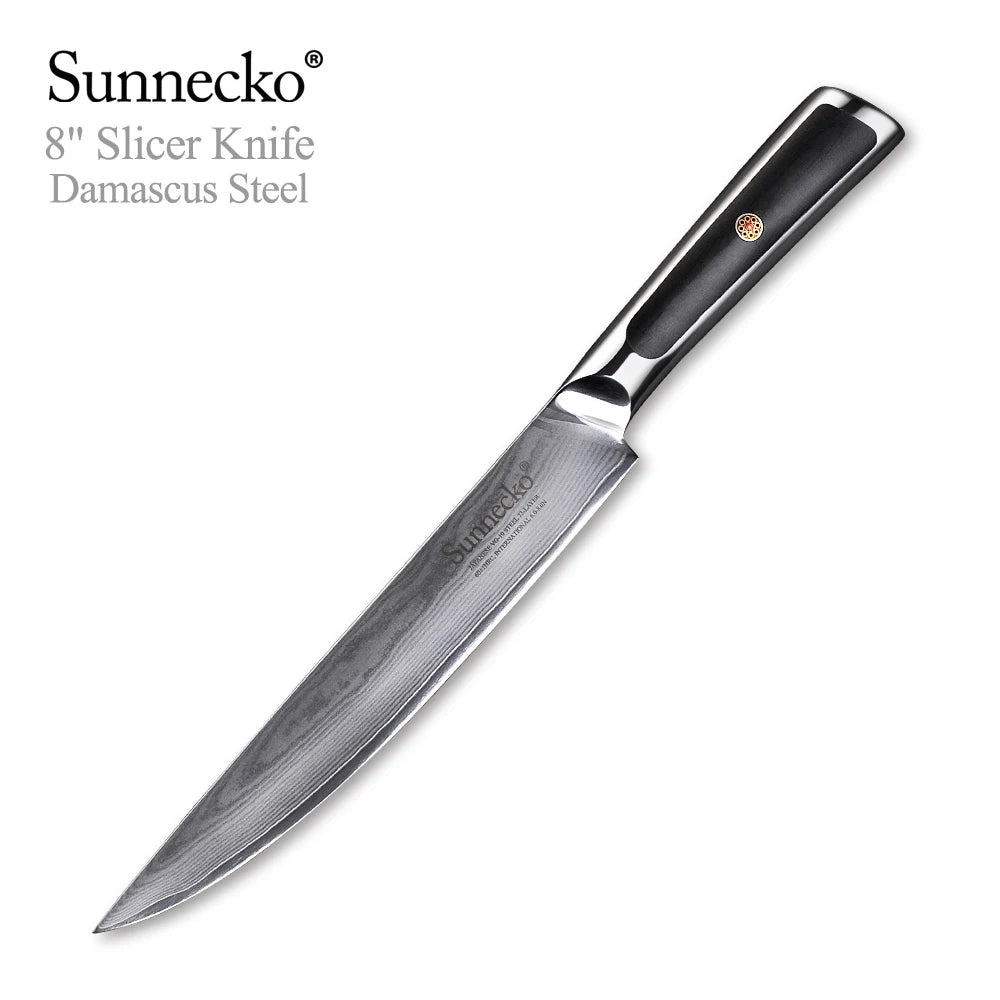 Sunnecko VG10 Damascus Steel Japanese Chef Knife Set