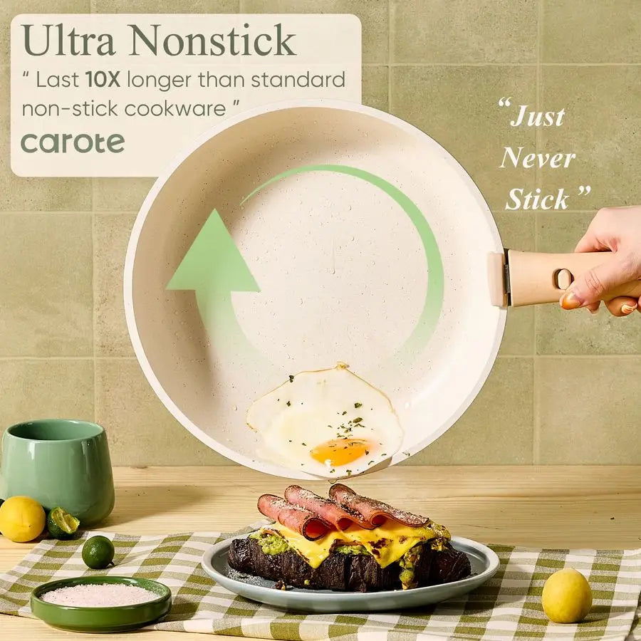 XMSJ Pots And Pans Set Nonstick Cookware With Detachable Handle