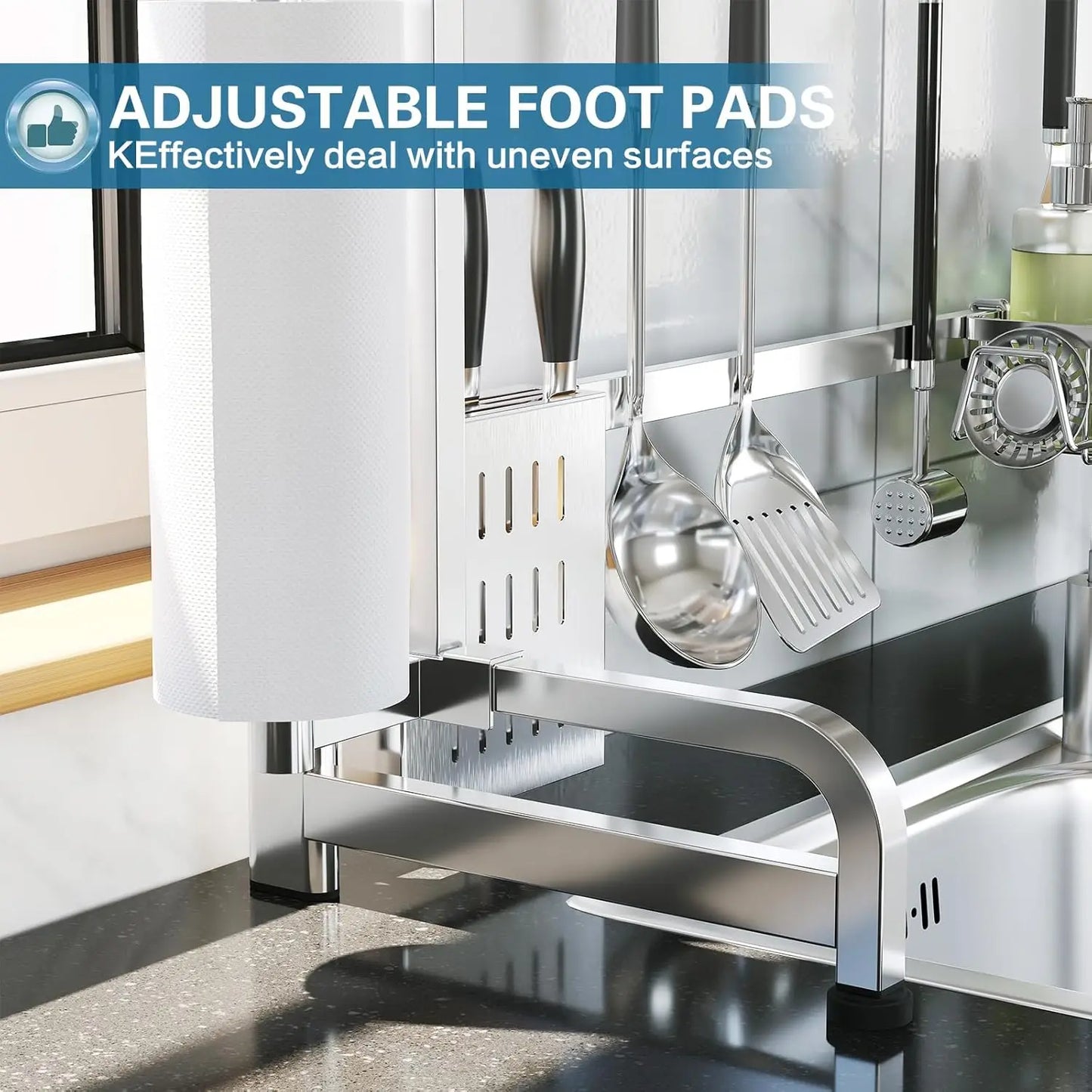 Adjustable Over Sink Dish Drying Rack For Kitchen Organization