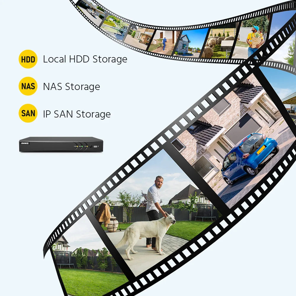 ANNKE 4K Dual-Light Ultra HD 8CH DVR H.265+ CCTV Camera Security System 4PCS Indoor Outdoor IP67 8MP Camera Video Surveillance