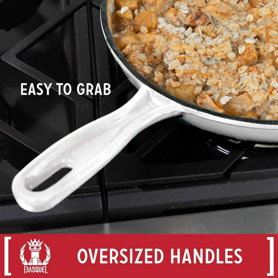 Enameled Cast Iron Cookware Set 7 Piece Nonstick Oven Safe