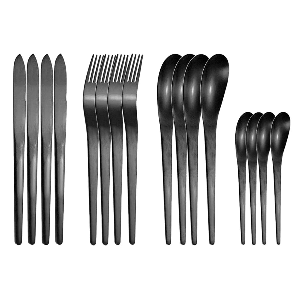 YIJIANDNEWD Stainless Steel Cutlery Set Spoons Forks Knives