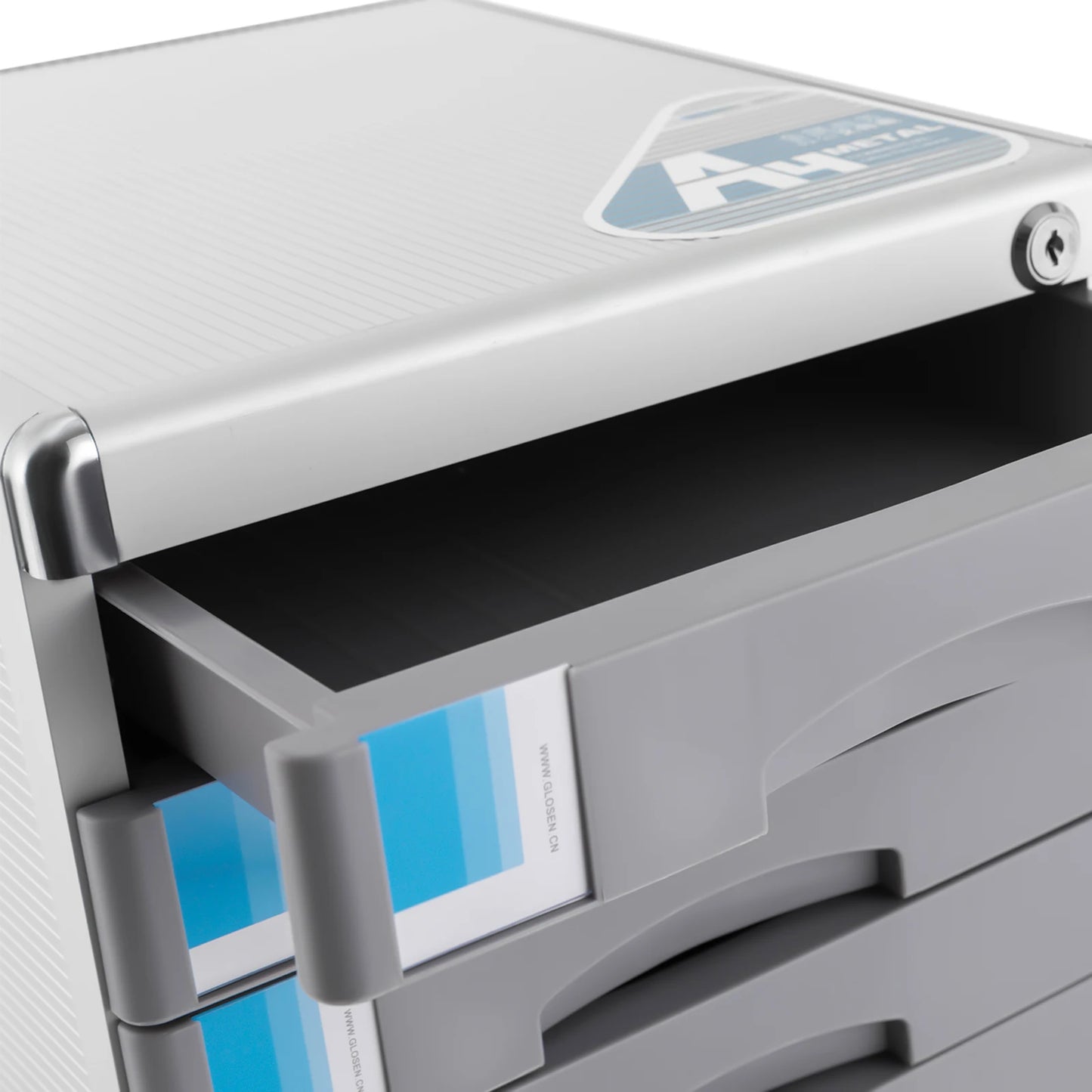 General Use Office 7 Drawer Aluminum Filing Cabinet With Lock