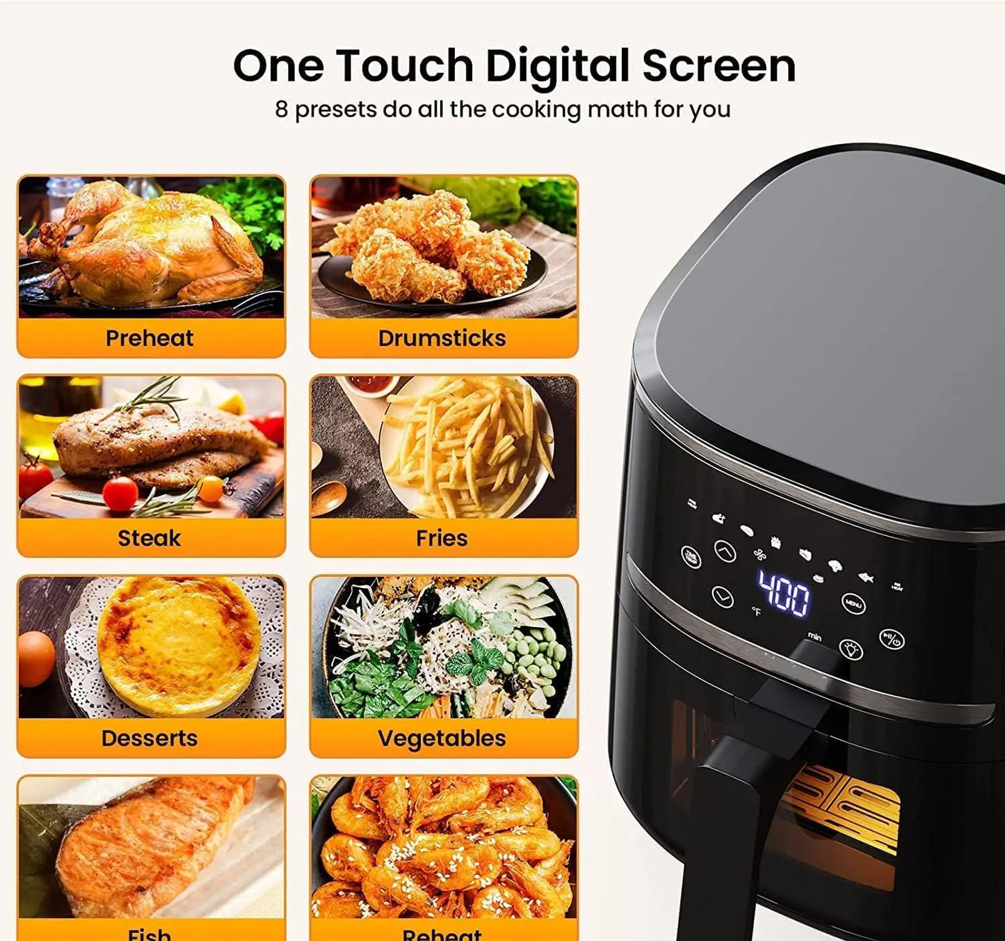 Air Fryer Toaster Oven With Digital Display 8 Presets