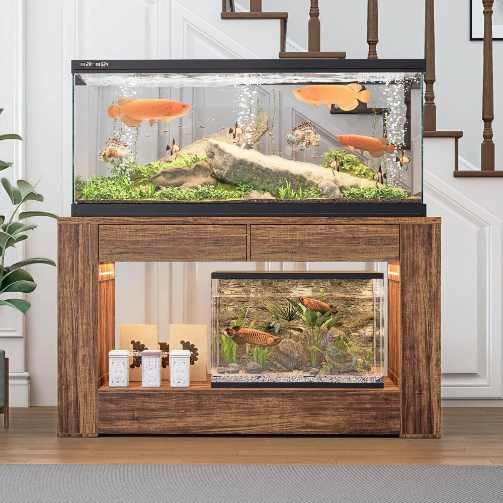 Aquarium Stand For Fish Tanks And Terrariums With Metal Frame