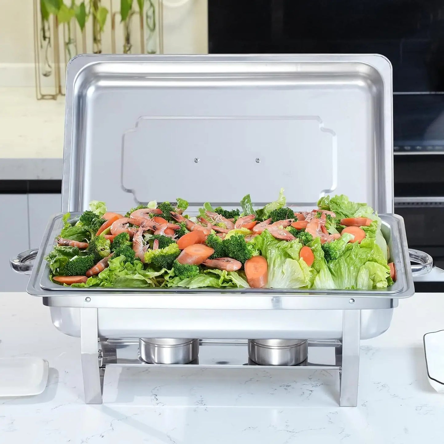 Dinnerware Chafing Dish Buffet Set Electric Stainless Steel Warmer