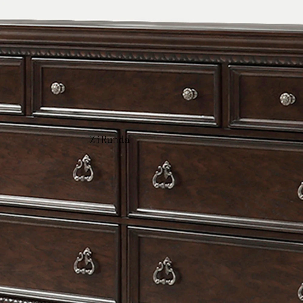 Drawer Storage Cabinet Solid Wood MDF For Bedroom And Living