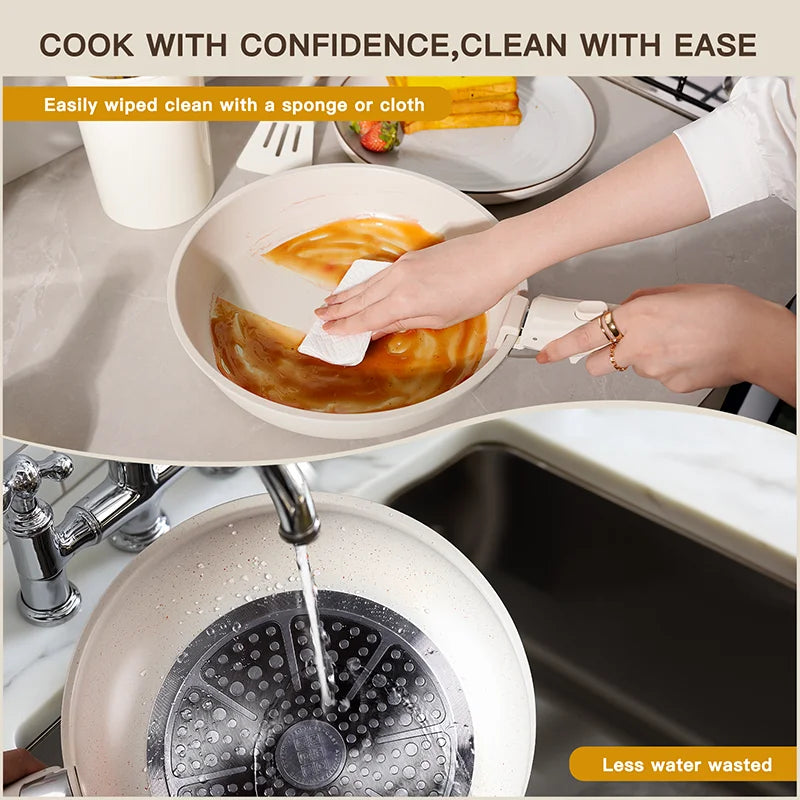 Astercook 21 Piece Nonstick Ceramic Cookware Set With Sensor Handles