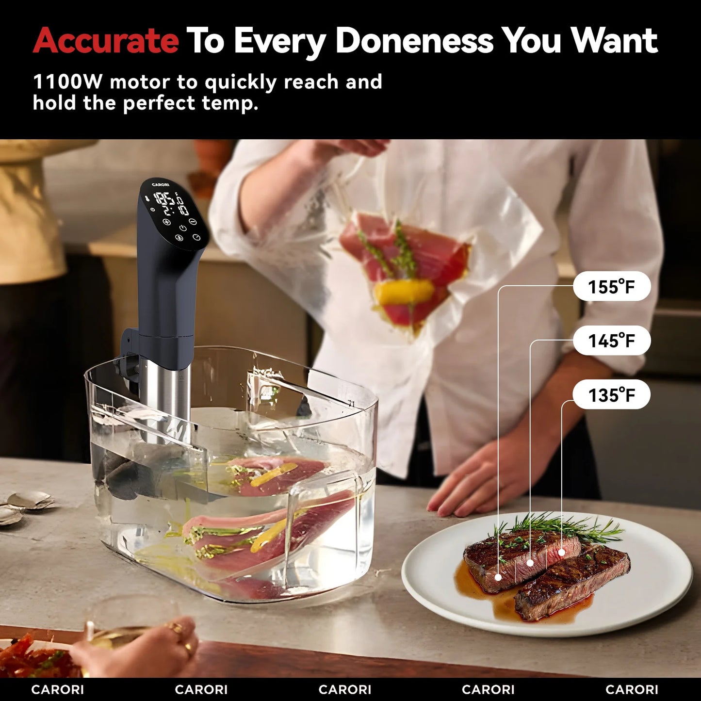 Carori Sous Vide Precision Cooker Immersion Circulator 1100W