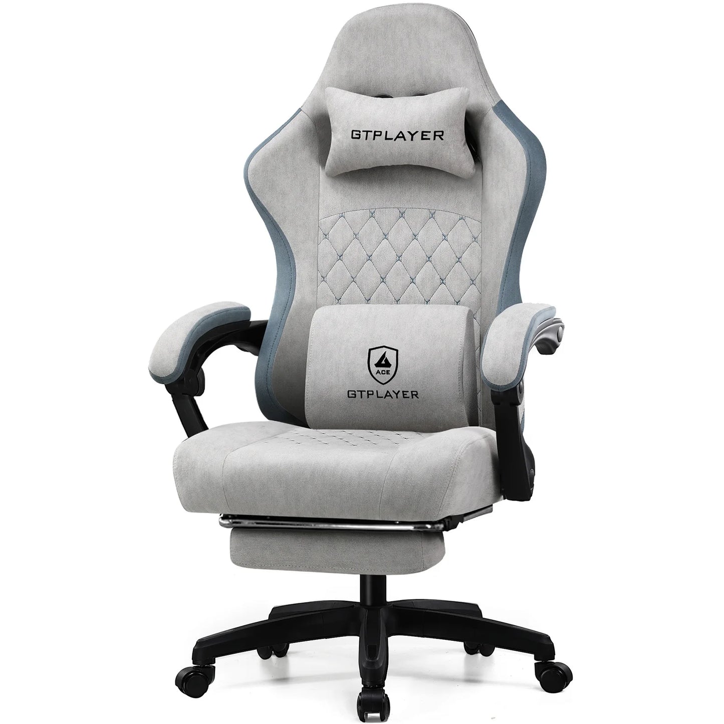 GTPLAYER Gaming Chair With Linkage Armrests And Footrest