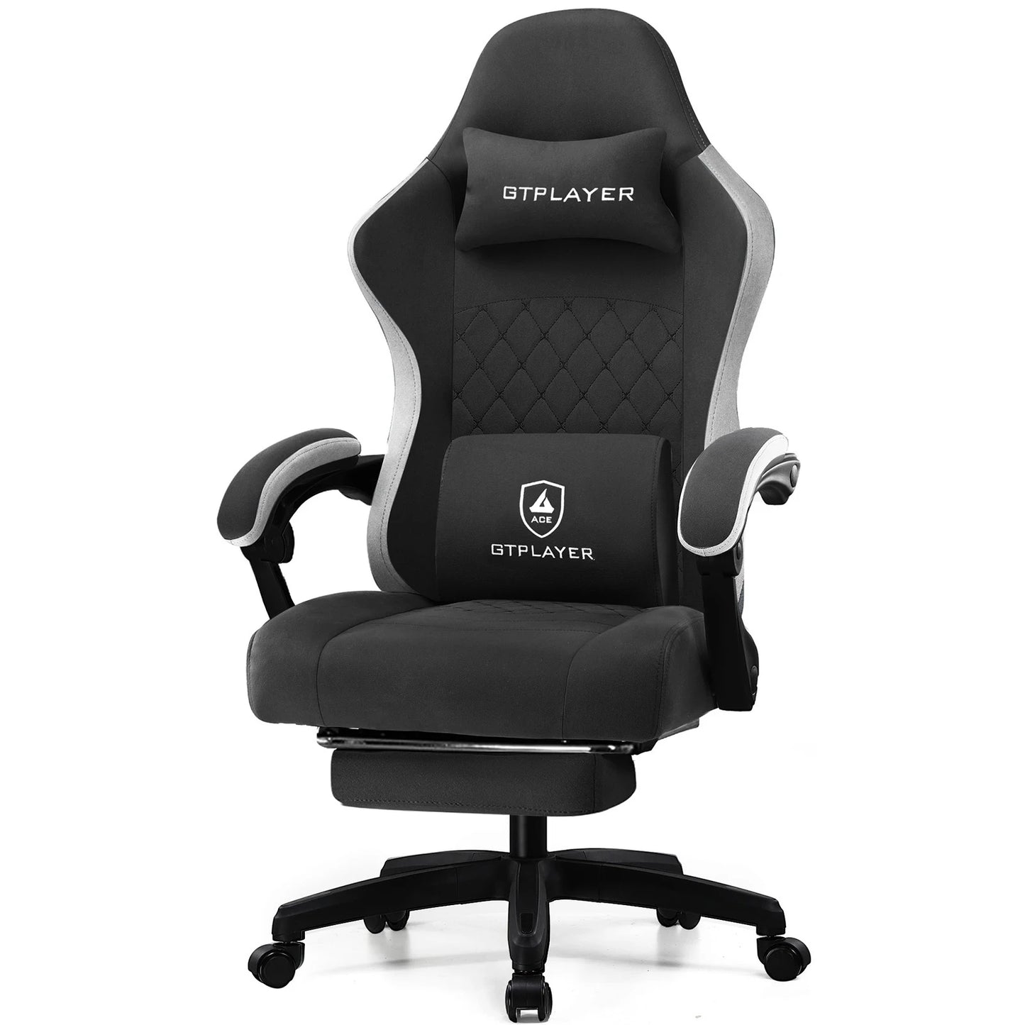 GTPLAYER Gaming Chair With Linkage Armrests And Footrest