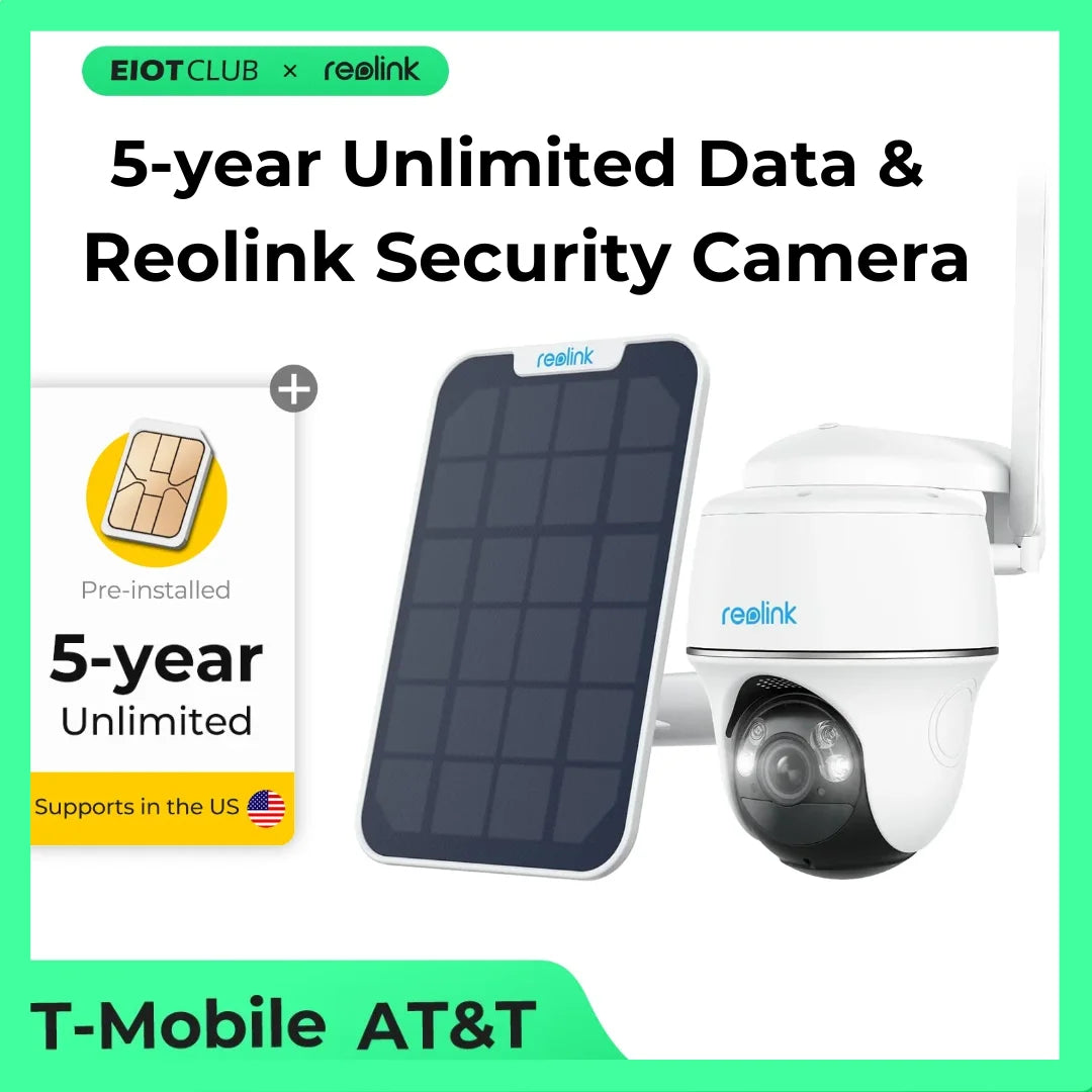 EIOTMART Reolink 4G LTE Outdoor Wireless SurveillanceCamera Bundle ProGrade System