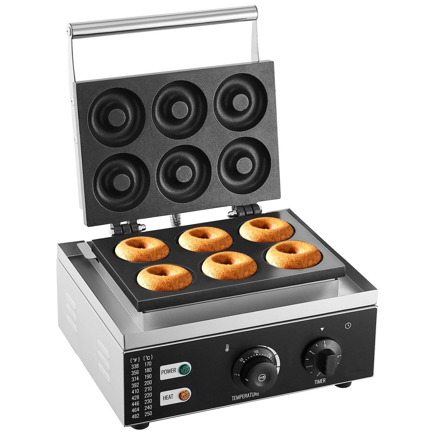 SHICUO Electric Donut Maker 1550W 6-Hole Commercial Donut Machine