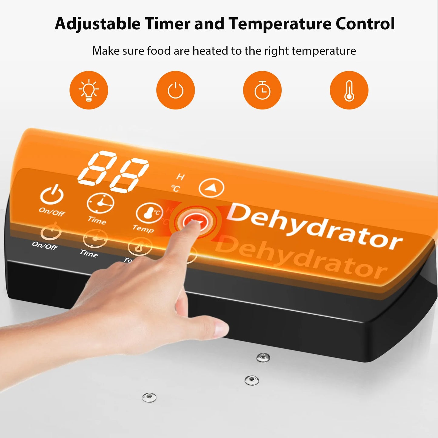 SHICUO 20 Tray Commercial Food Dehydrator Stainless Steel LED Display