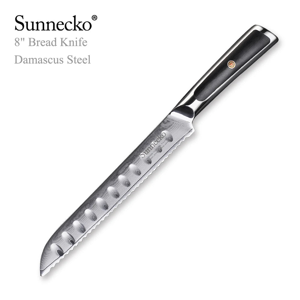 Sunnecko VG10 Damascus Steel Japanese Chef Knife Set