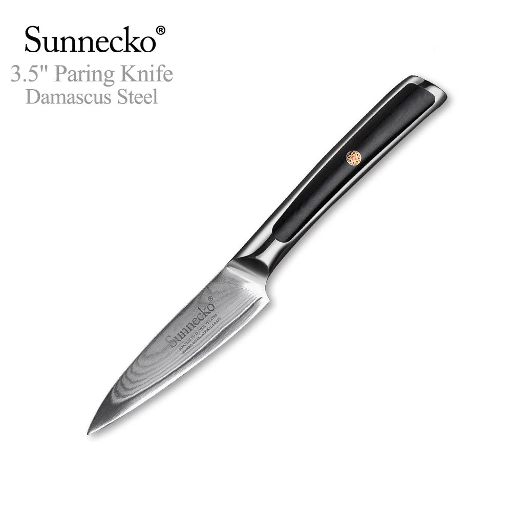 Sunnecko VG10 Damascus Steel Japanese Chef Knife Set