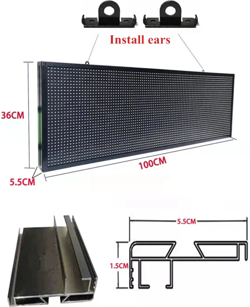 Display Outdoor LED Signboard Wall Mount High Brightness Multi Function