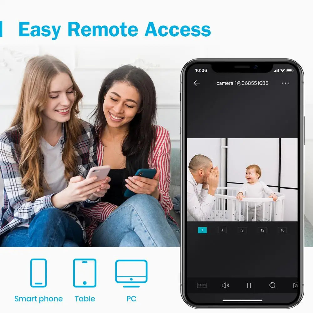 ANNKE 1080P H.265+ 8CH CCTV Camera DVR System 8pcs IP66 Waterproof 2.0MP Bullet Cameras Home Video Security CCTV Kit