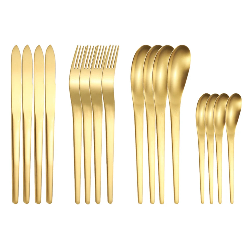 YIJIANDNEWD Stainless Steel Cutlery Set Spoons Forks Knives