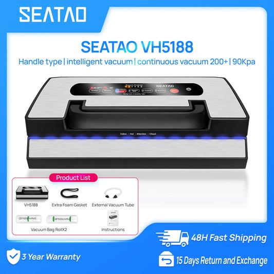Seatao VH5188 Vacuum Sealer Machine With Built In Cutter