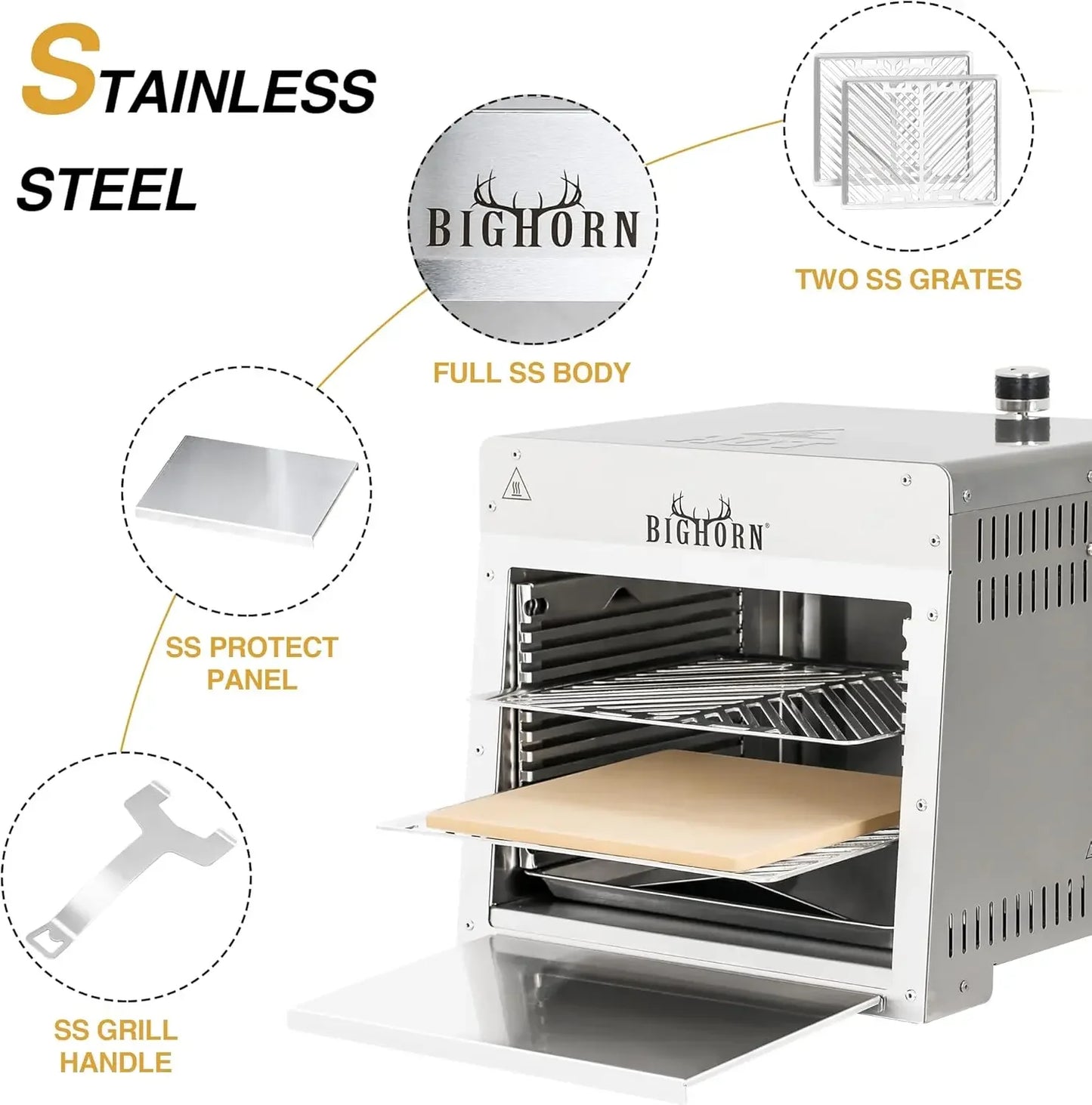 Infrared Propane Grill 1500 Fahrenheit Steakhouse Broiler Searing Station Outdoor