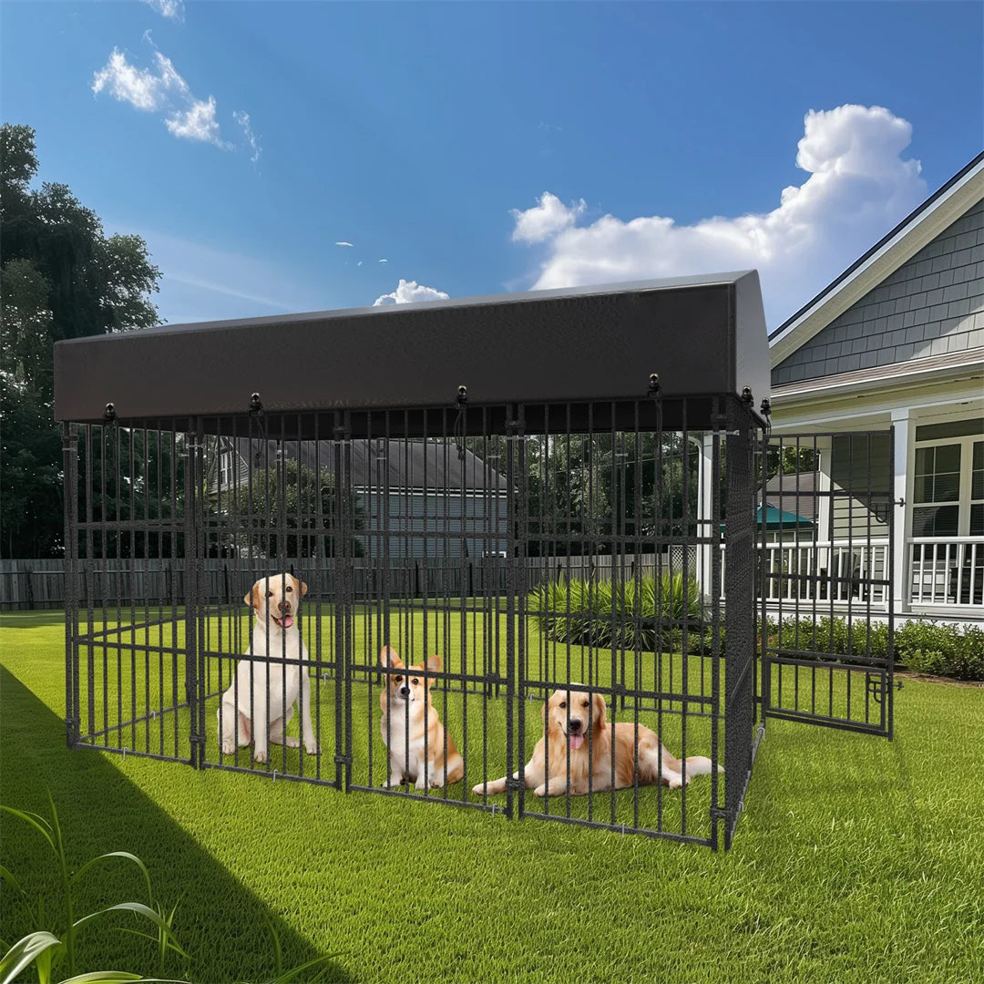 BINGOPAW Heavy Duty Dog Kennel Playpen for Indoor Outdoor Use