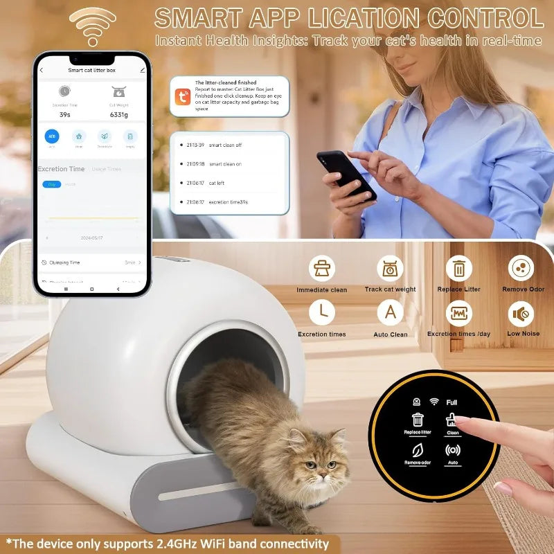 Self Cleaning Litter Box For Cats With App Control