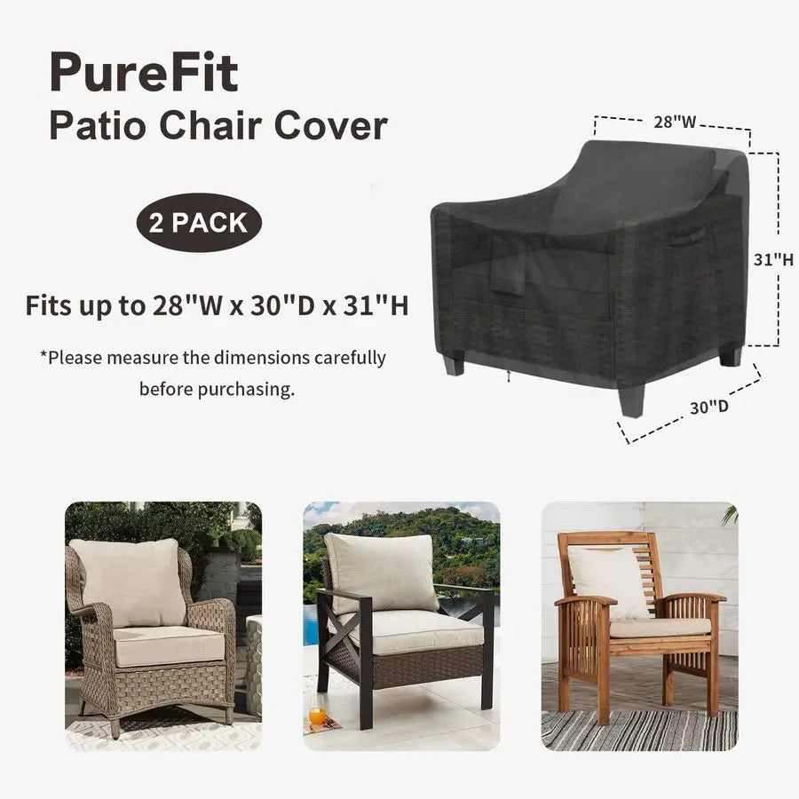 Todays Home Goods Outdoor Chair Covers Waterproof 2 Pack