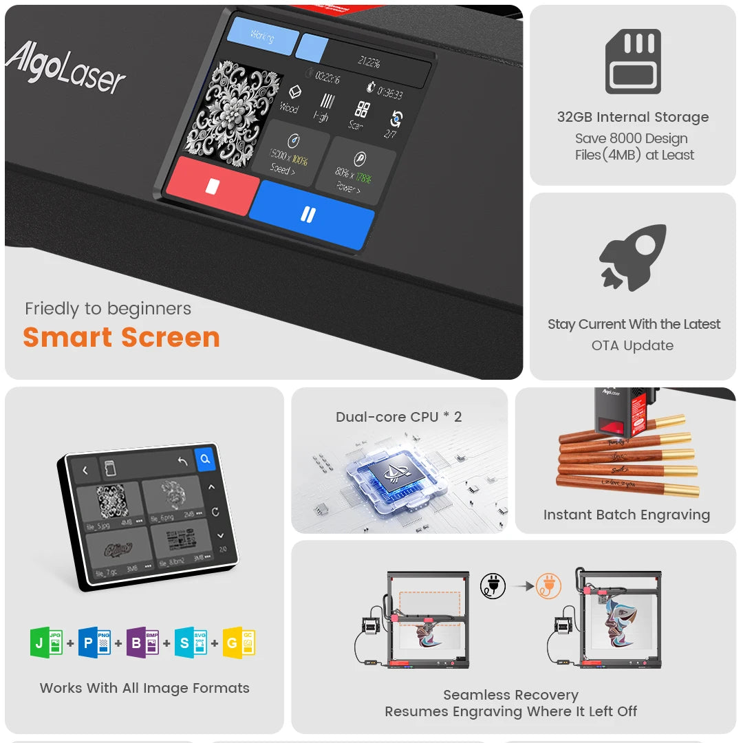Ortur AlgoLaser Laser Engraver 10W 20W Offline App Control
