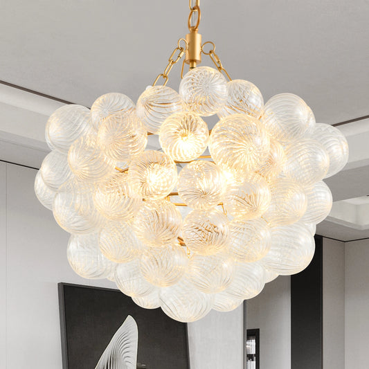 ARLGSITEC Pendant Light Chandelier With Glass Globe Shade Adjustable