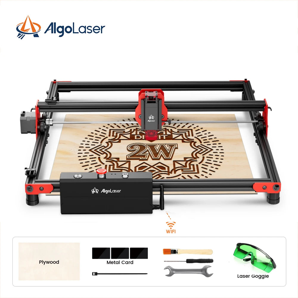AlgoLaser DIY Kit Laser Engraving Cutting Machine With Air Assist