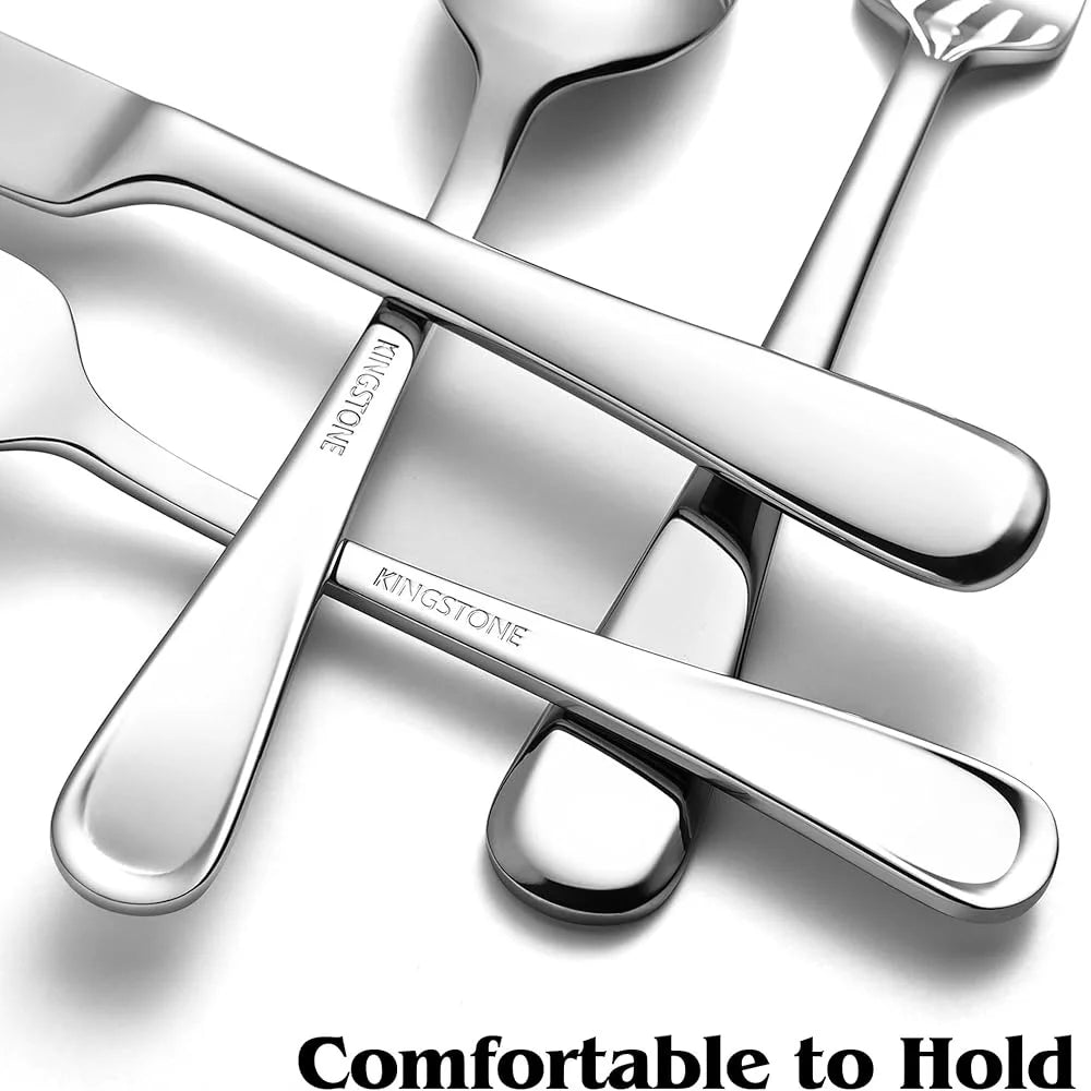 XMSJ Stainless Steel Flatware Set Mirror Polished Dishwasher Safe