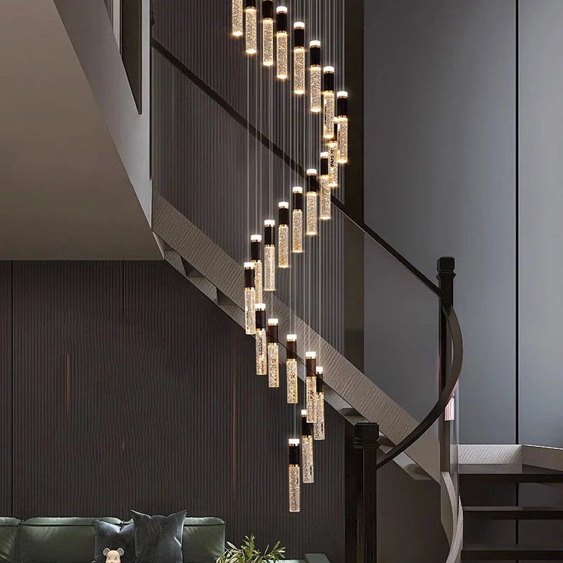 Savenmade Crystal Pendant Chandelier For Living Room And Staircase Illuminations
