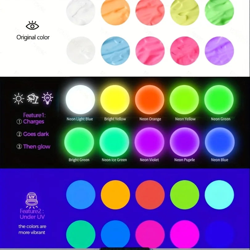 Fantastory Luminescent Acrylic Paint Set For Stone Glass Woodworking Masterpieces