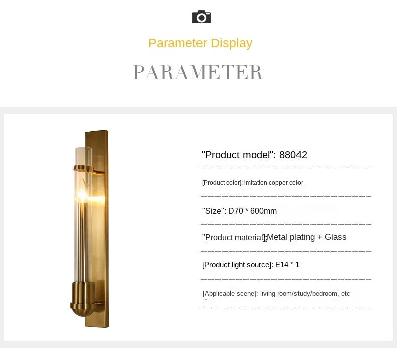 Modern American Style Wall Lamp For Living Room And Bedroom