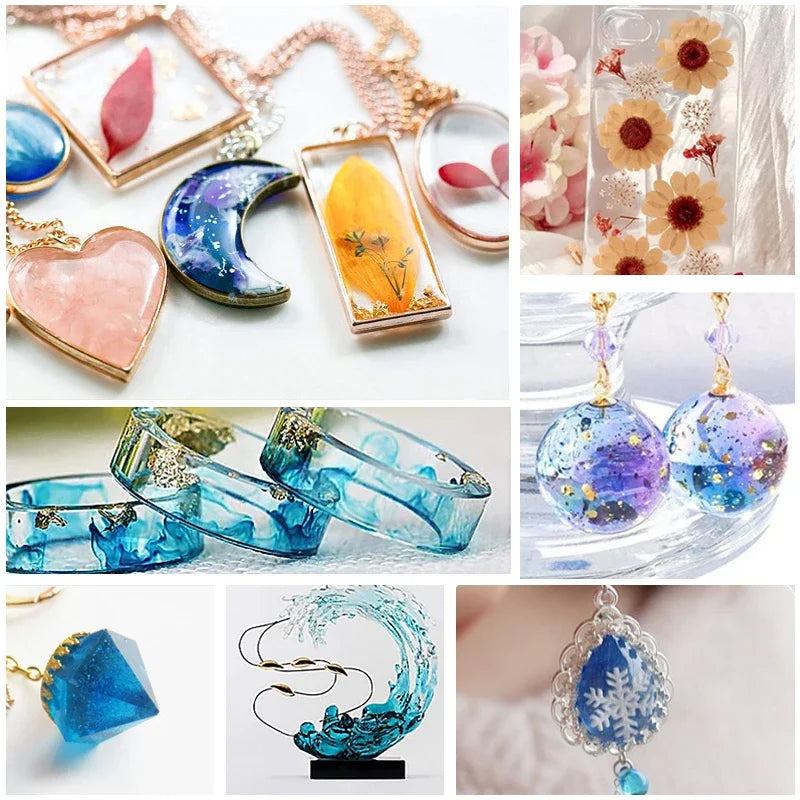 Crystal Clear Epoxy Resin Kit High Gloss For Coating And Casting Jewelry Making Projects