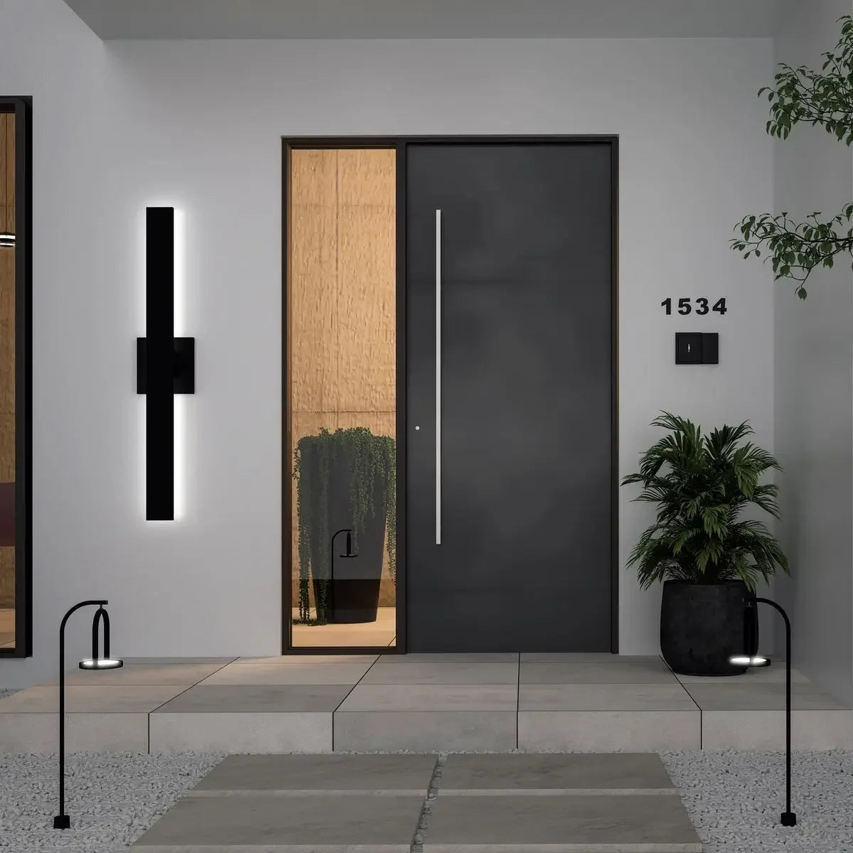 Charge Unit Aluminium Exterior Entrance Door With Tempered Glass For Villa Modern Security