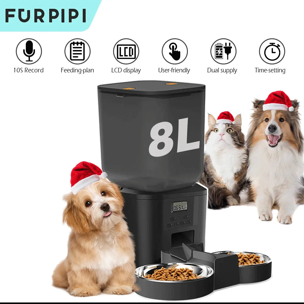 Furpipi Automatic Cat Feeder With Key Control And Time Setting