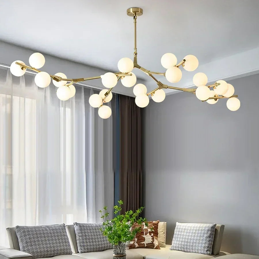 Todays Home Goods Glass Orbs LED Pendant Light Chandelier