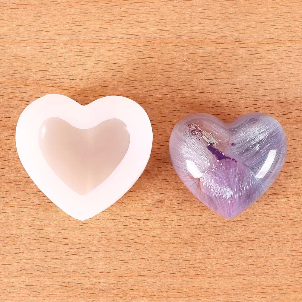 Hign-concerned Heart Silicone Mold For Candles Soap Plaster IceCubes Crafts