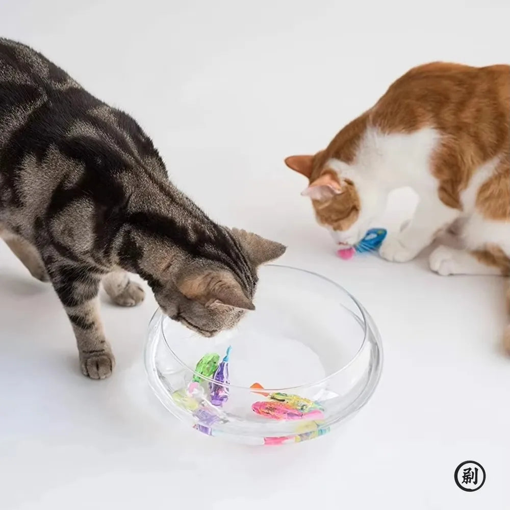 Cat Toy LED Inductive Interactive Swimming Robot Fish Glowing KittenHuntingInstinct
