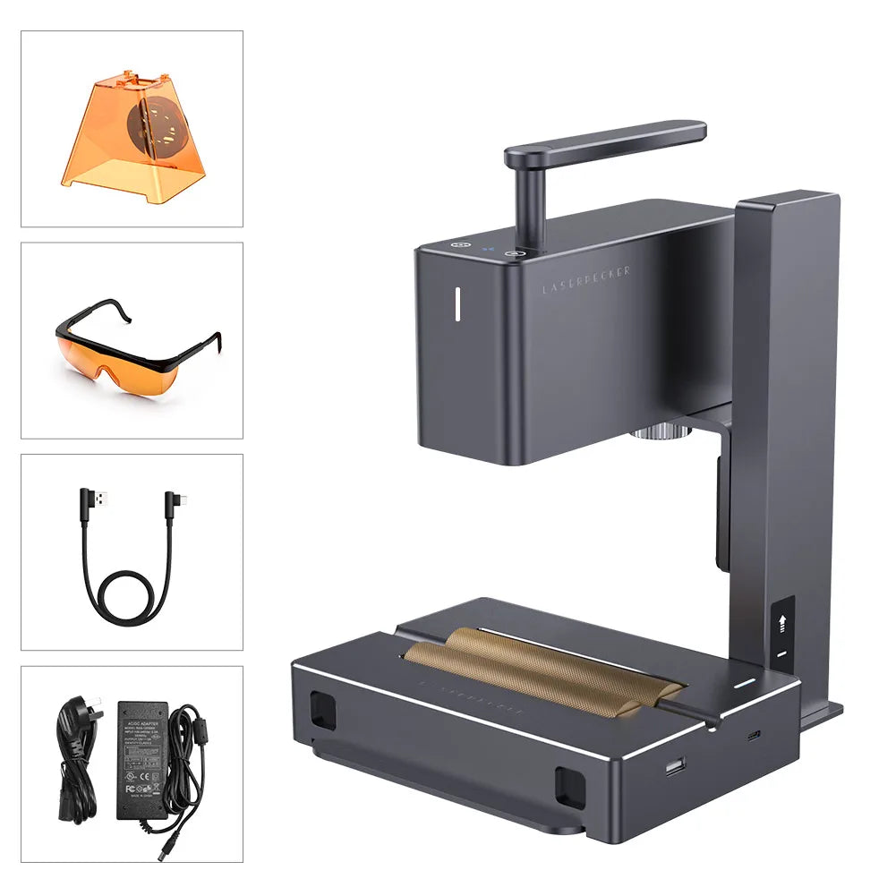 LaserPecker 2 Portable Laser Engraver for Intricate Woodworking Projects Prototyping