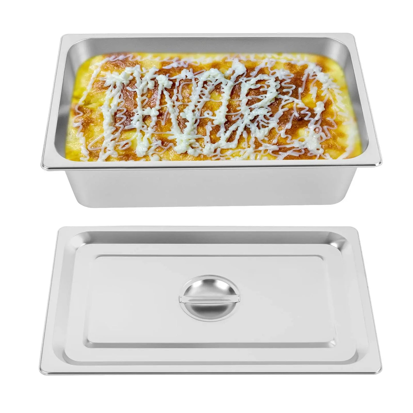 Stainless Steel Hotel Pan With Lid 4 Pack For Catering