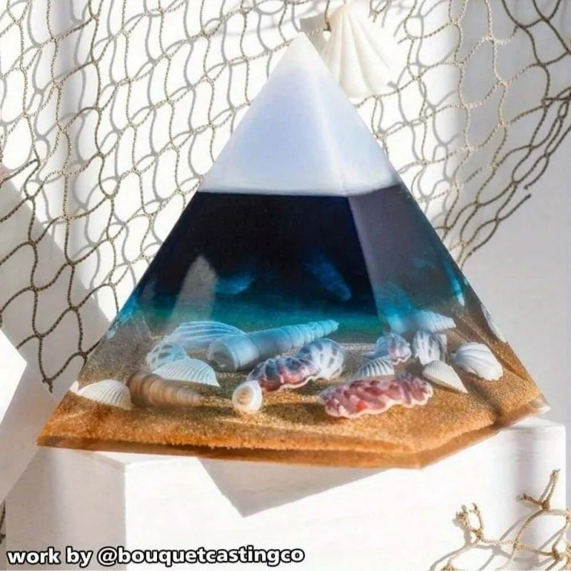 Hign-concerned Silicone Pyramid Molds For Resin 3 Pack Clear Inner Pyramid Molds