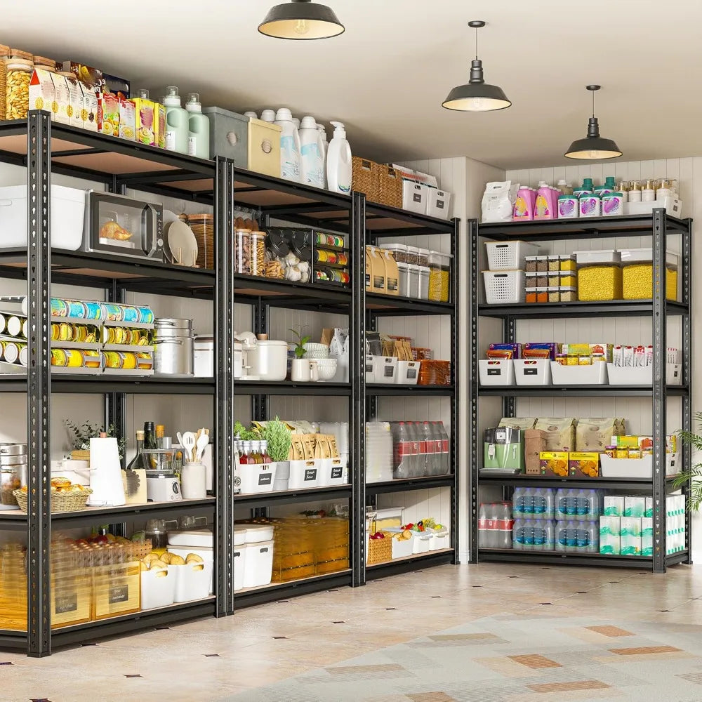 High-concerned Storage Shelves 5 Tier Garage Shelving Heavy Duty Industrial Grade Unit