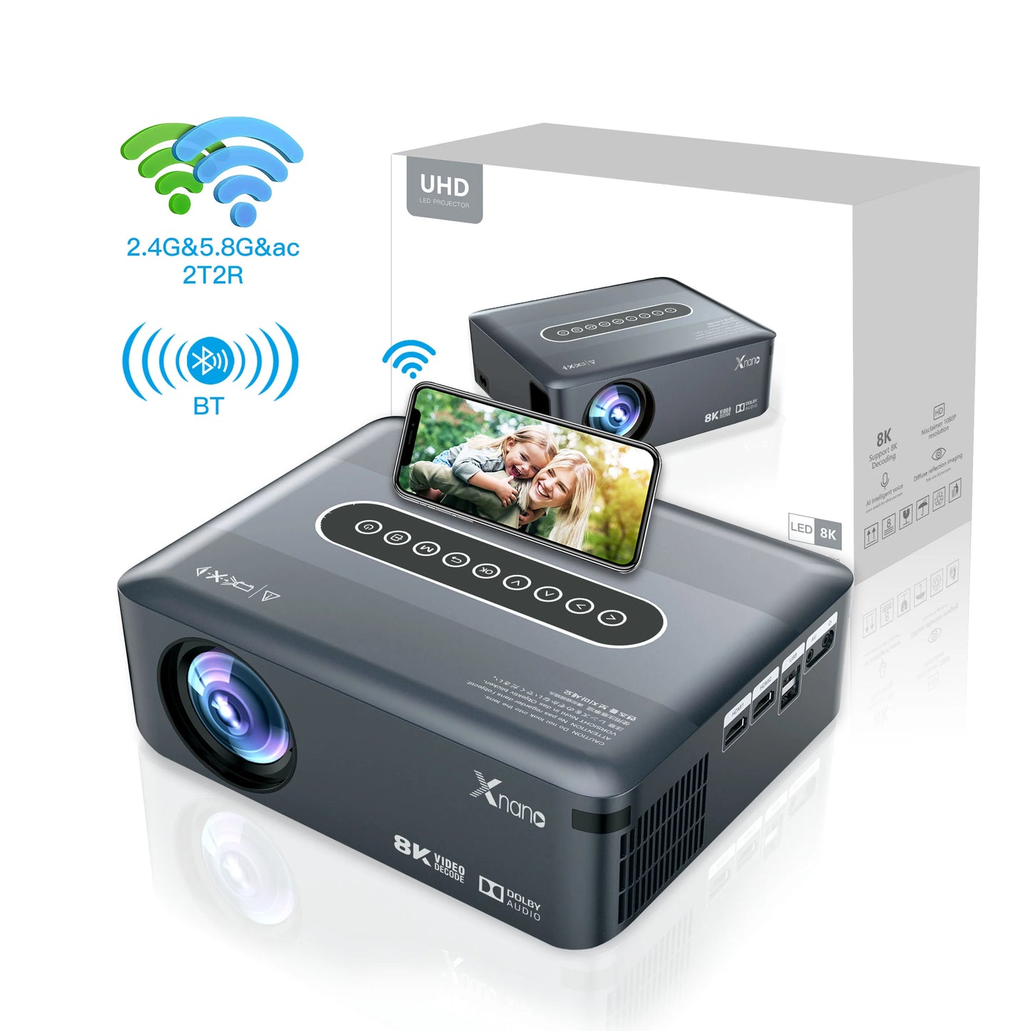 XNANOB X1 T972 4K Smart Projector Android 9 Quad Core