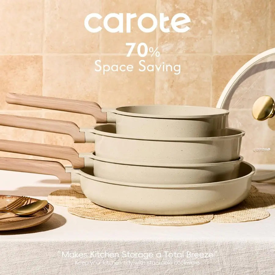XMSJ Ceramic Nonstick Cookware Set PFAS Free Nontoxic