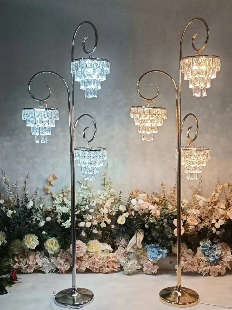Crystal Floor Lamp LED For Weddings And Home Interior Decor