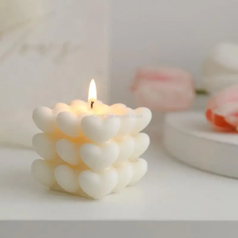 Hign-concerned Heart Silicone Mold For Candles Soap Plaster IceCubes Crafts