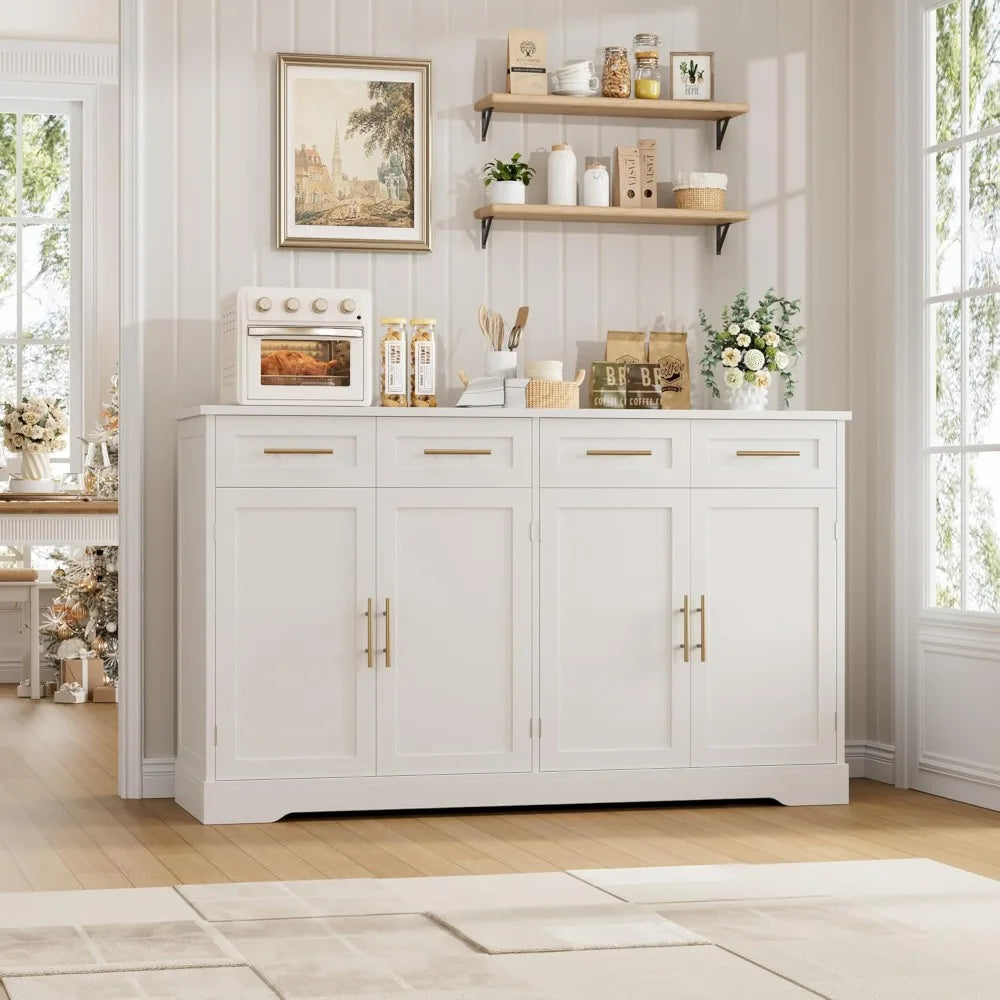 Tongyue Modern Dining Buffet Sideboard with Four Drawers and Storage